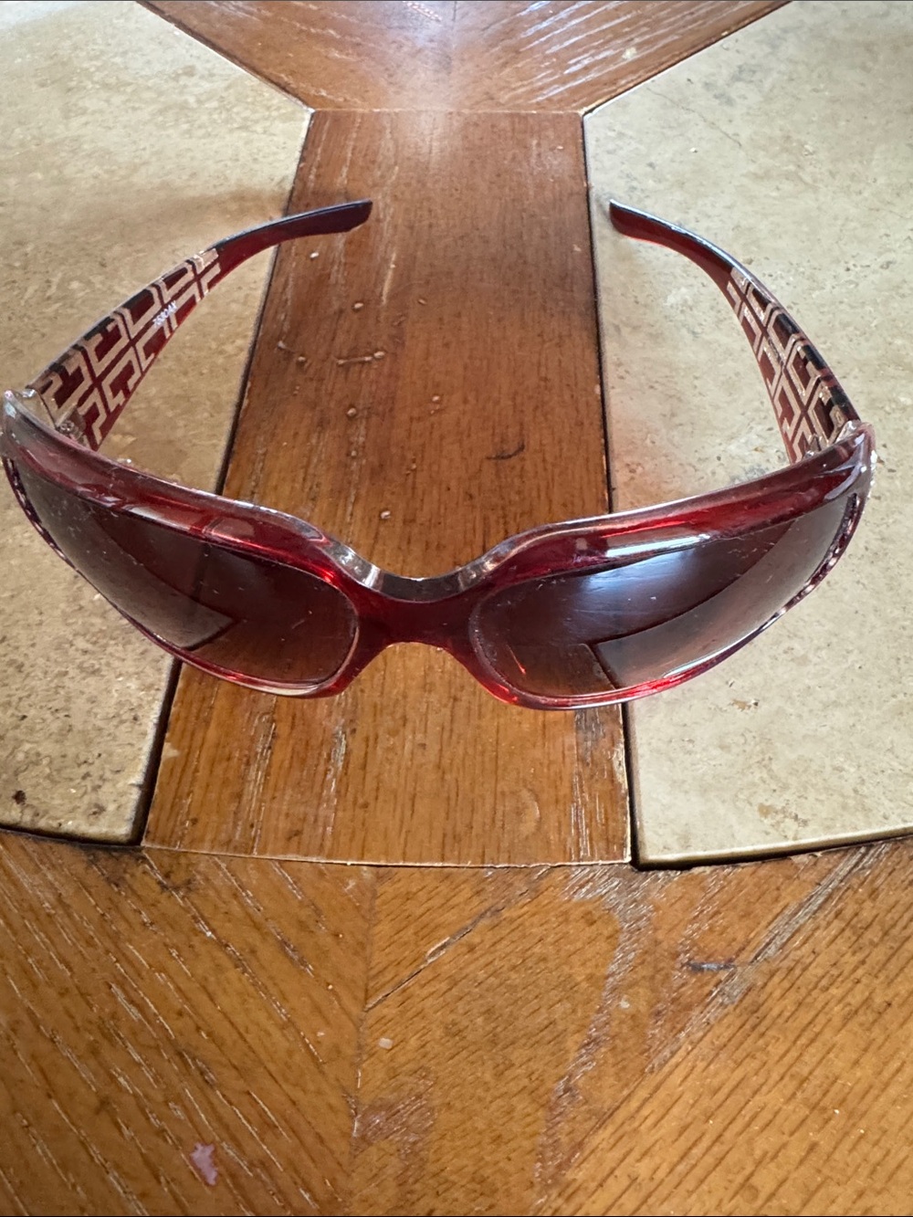 Women’s burgundy  Oversized Shield Sunglasses